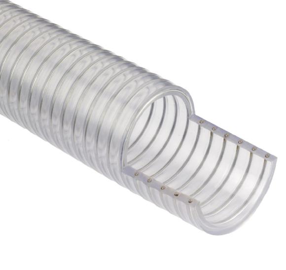 Clear PVC-Wire Reinforced Suction and Delivery Hose-UK Manufactured